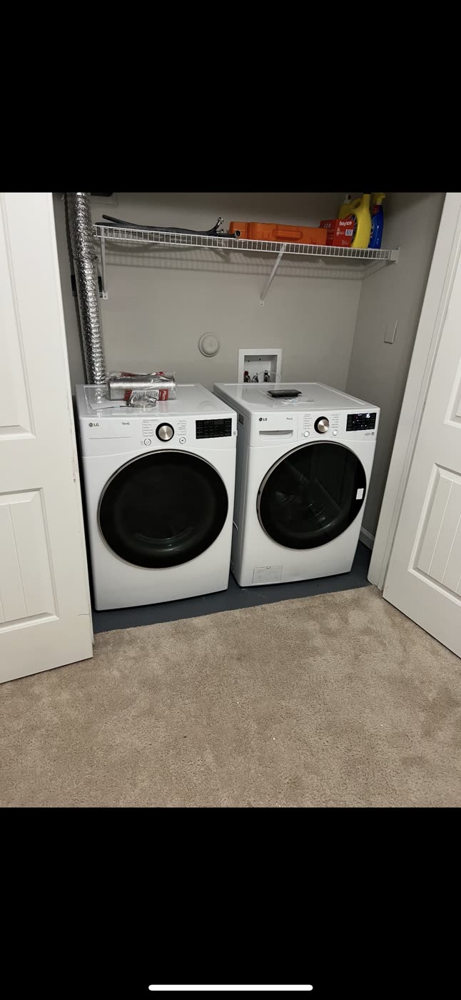 Front-load washer and dryer installed by AM&J